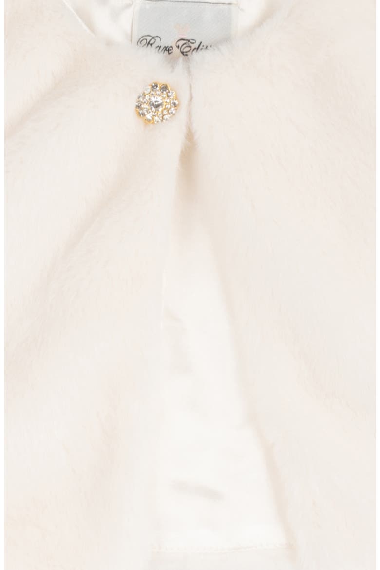 Kids' Faux Fur Bolero, Alternate, color, IVORY