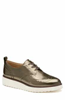 Johnston & Murphy Mitzi Wedge Metallic Derby
