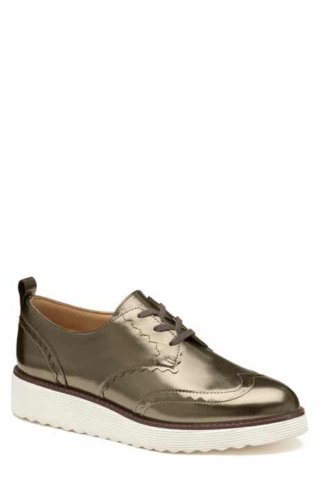 Johnston & Murphy Mitzi Wedge Metallic Derby