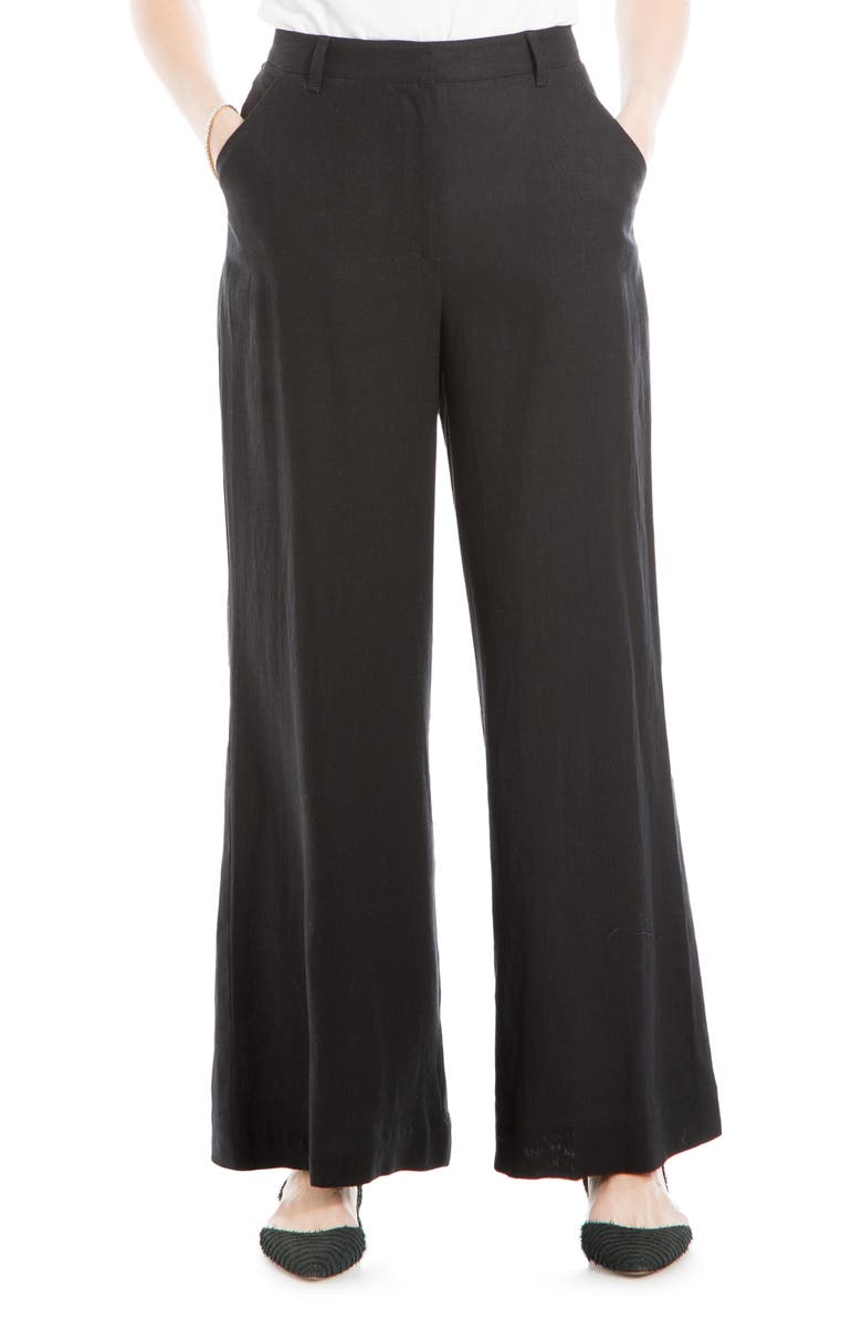 MAX STUDIO Wide Leg Linen Blend Pants, Main, color, 
