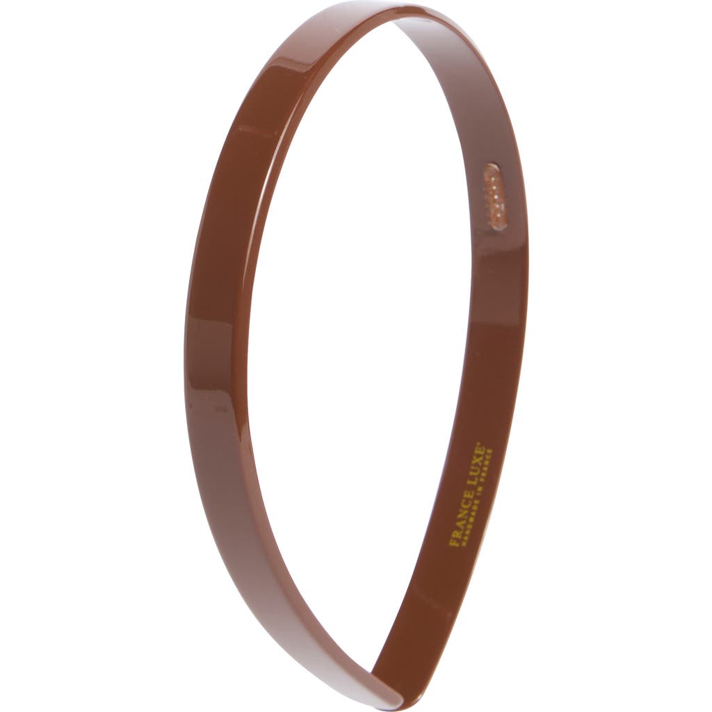 France Luxe Skinny Headband In Brown