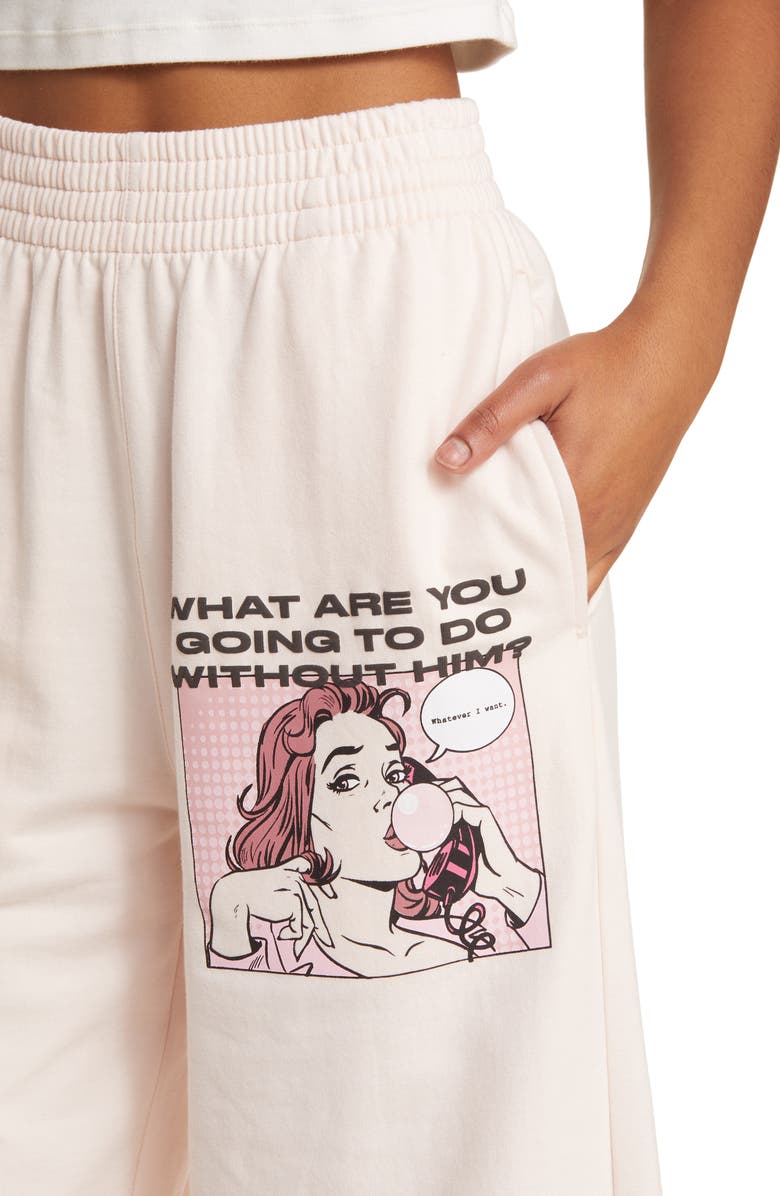 BOYS LIE What Are You Going to Do Cotton Wide Leg Sweatpants, Alternate, color, 