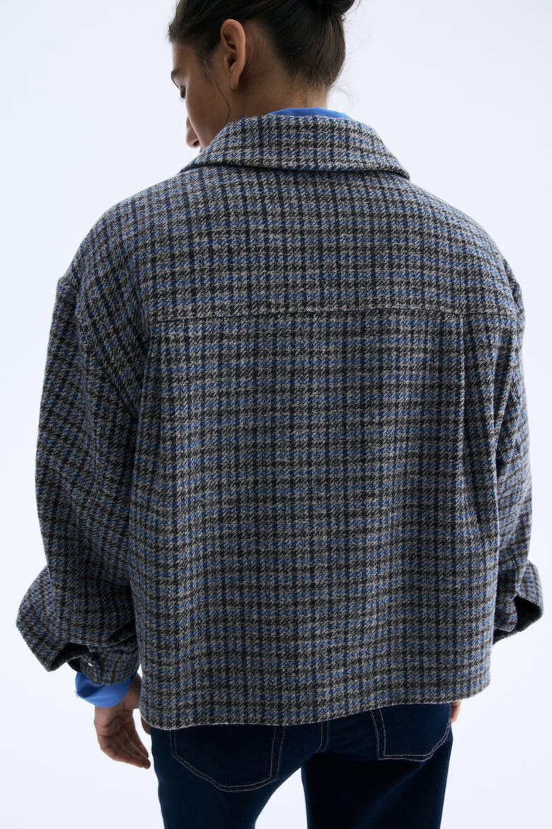 Oversized Jacket, Alternate, color, Gray/checked
