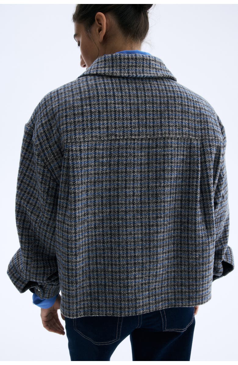 H&M Oversized Jacket, Alternate, color, Gray/Checked