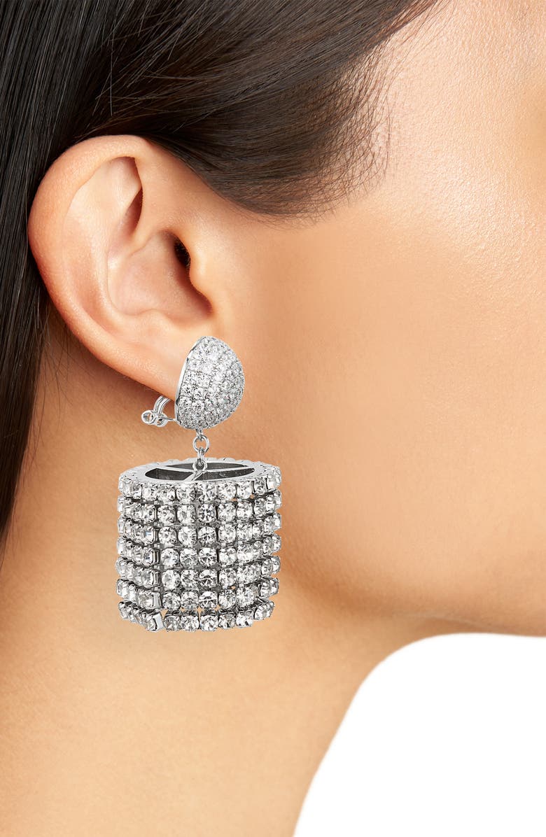 Lele Sadoughi Crystal Pavé Chandelier Earrings, Alternate, color, 