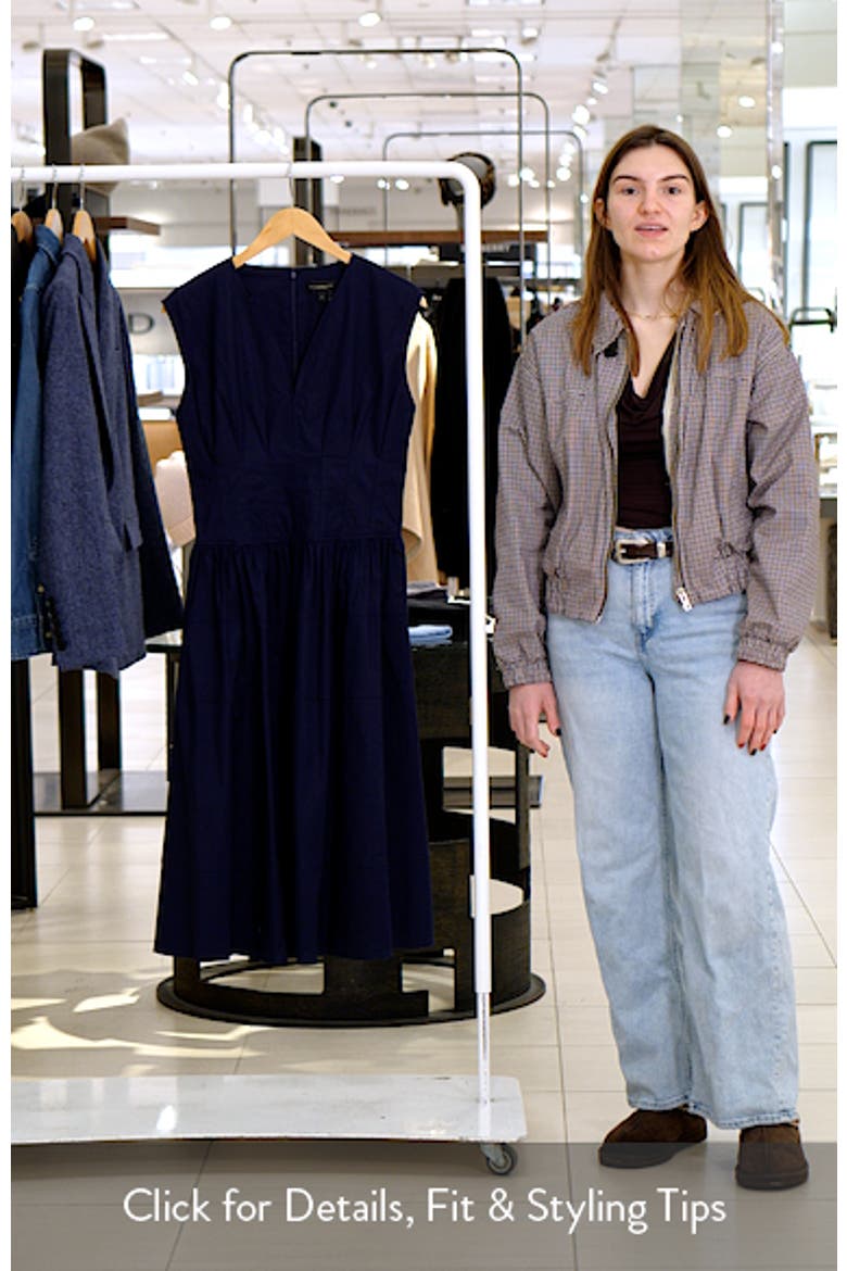 Cap Sleeve Illusion Knit A-Line Midi Dress video