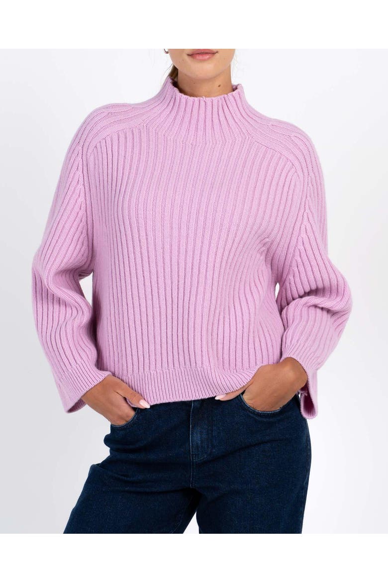 Maeve Rib Knit Sweater, Alternate, color, Lilac Pink