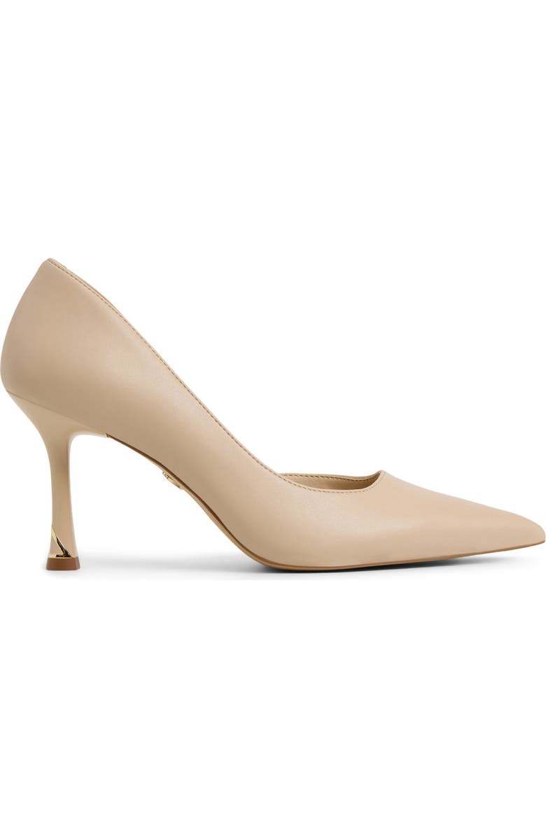 ALDO Livianna Half d'Orsay Pointed Toe Pump, Alternate, color, Medium Beige