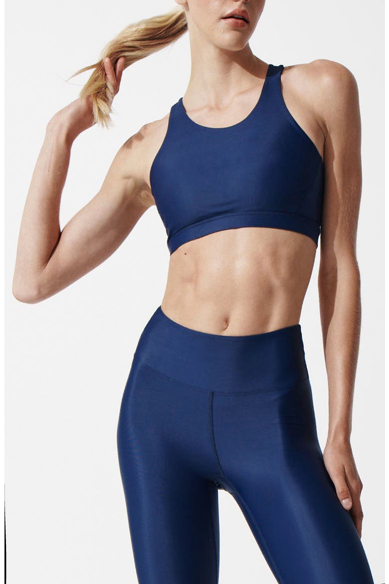 Body Racerback Sports Bra, Alternate, color, NAVY
