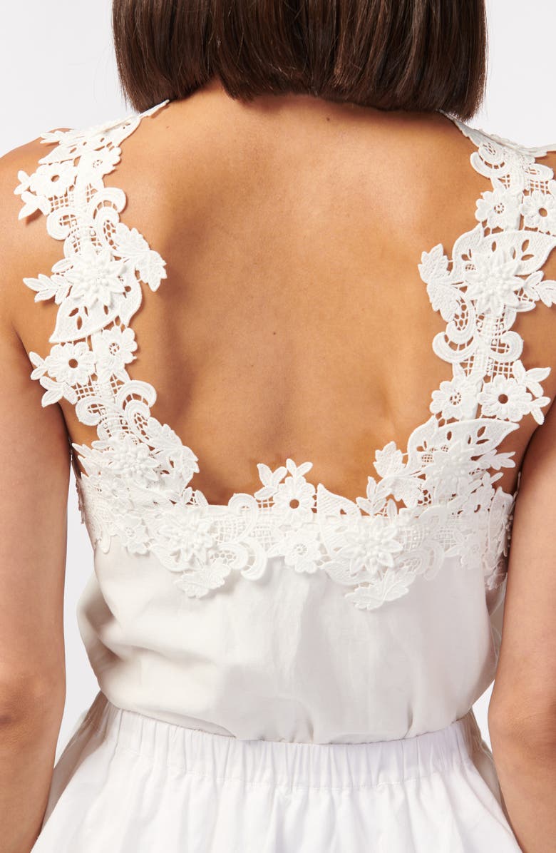 CAMI NYC Chels Floral Lace Tank, Alternate, color, White