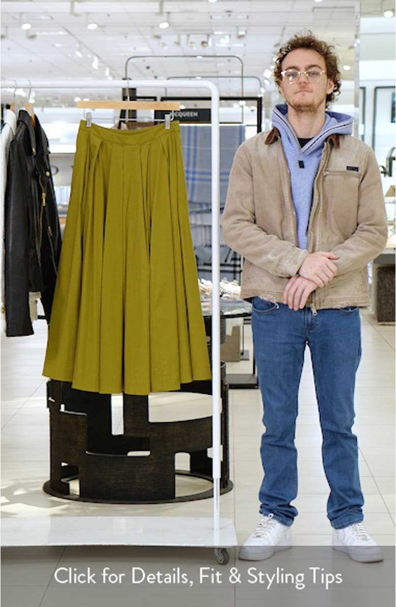 Doran Pleated Midi Skirt, sales video thumbnail