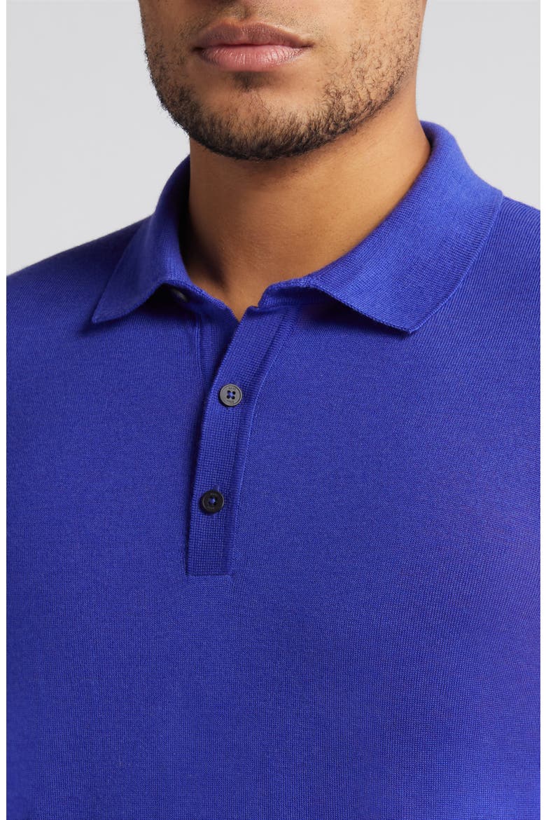 Lancione Wool Sweater Polo, Alternate, color, DK PRPLE