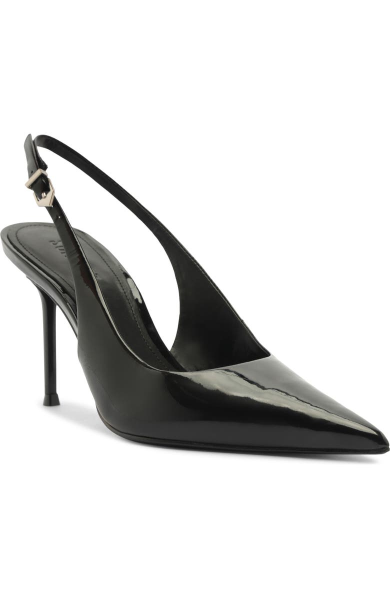 Schutz Paola Slingback Pointed Toe Pump, Main, color, Black Patent Leather