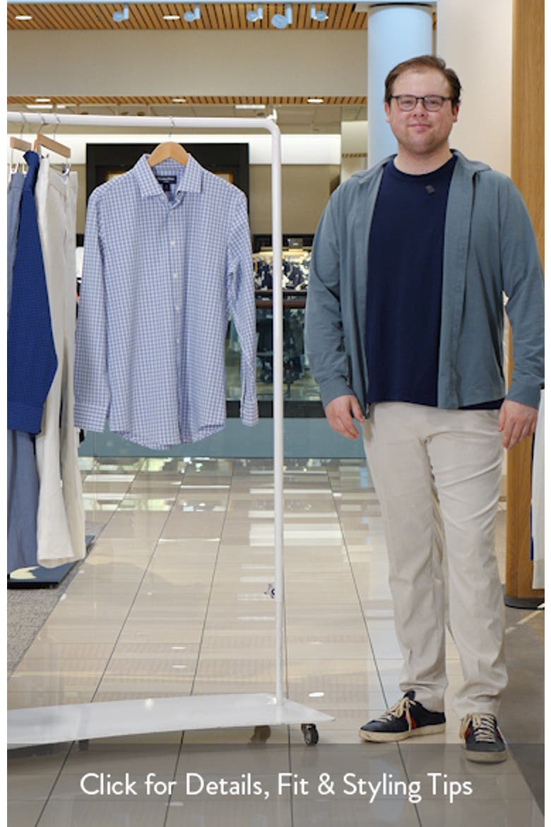Leeward Trim Fit Cobalt Denis Plaid Button-Up Shirt video