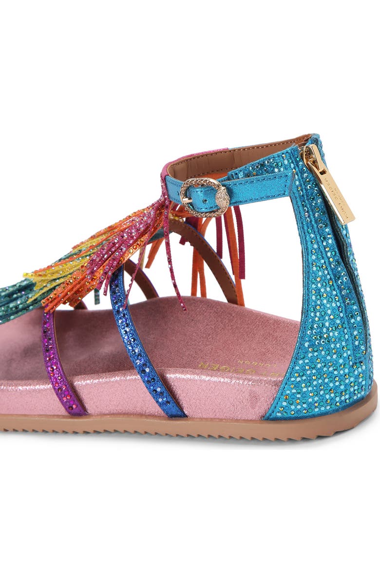 Kurt Geiger London Fringe Flat Sandal, Alternate, color,