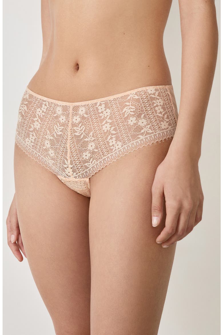 Aura Lace Shorty Panties, Main, color, BLUSH