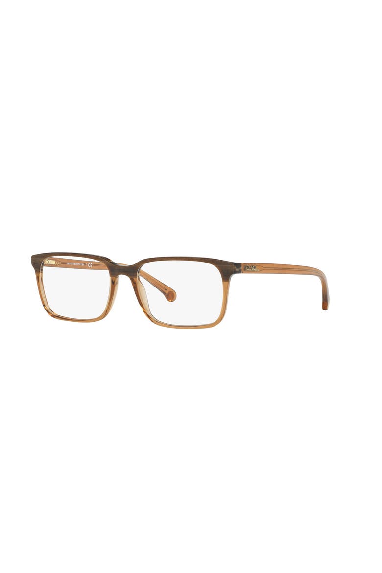 56mm Rectangle optical glasses, Main, color, Brown