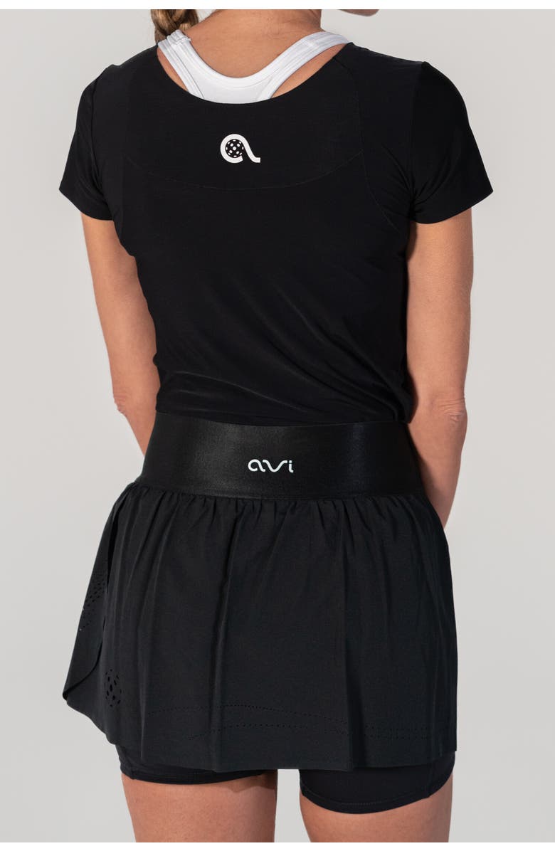 AVI Cross-Court Pickleball Skirt, Alternate, color, Black Beauty