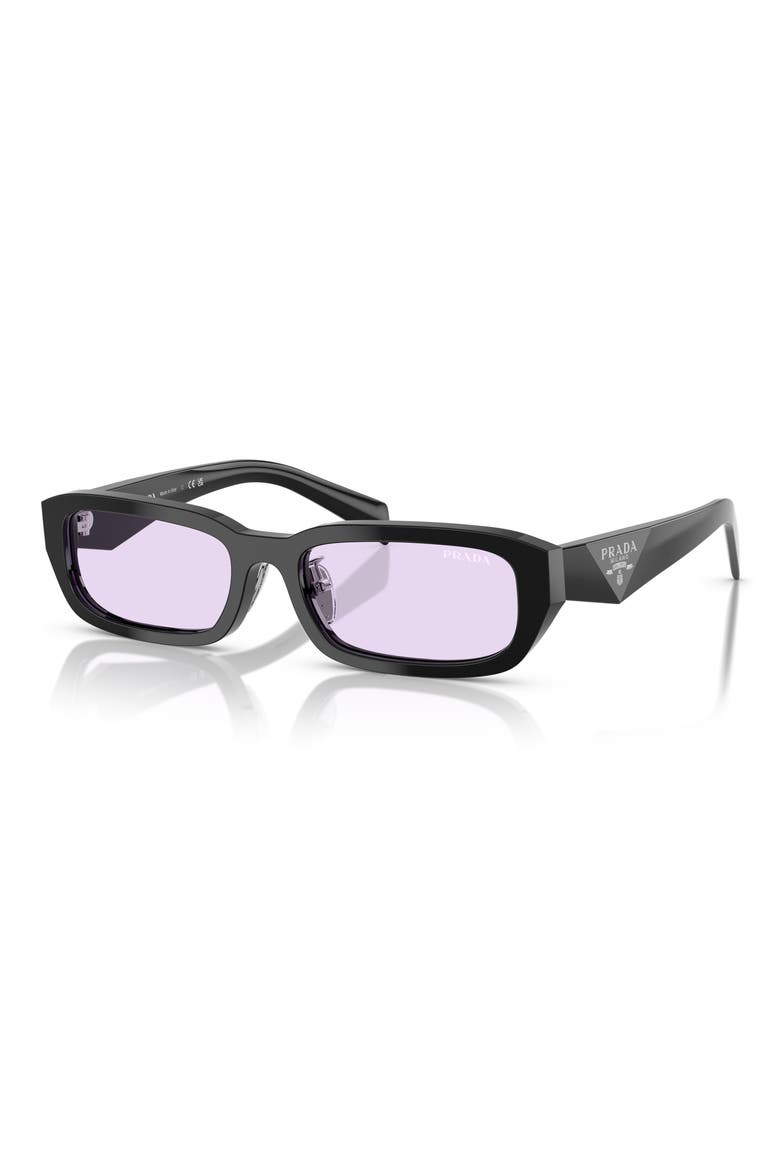 55mm Rectangular Sunglasses, Alternate, color, VIOLET