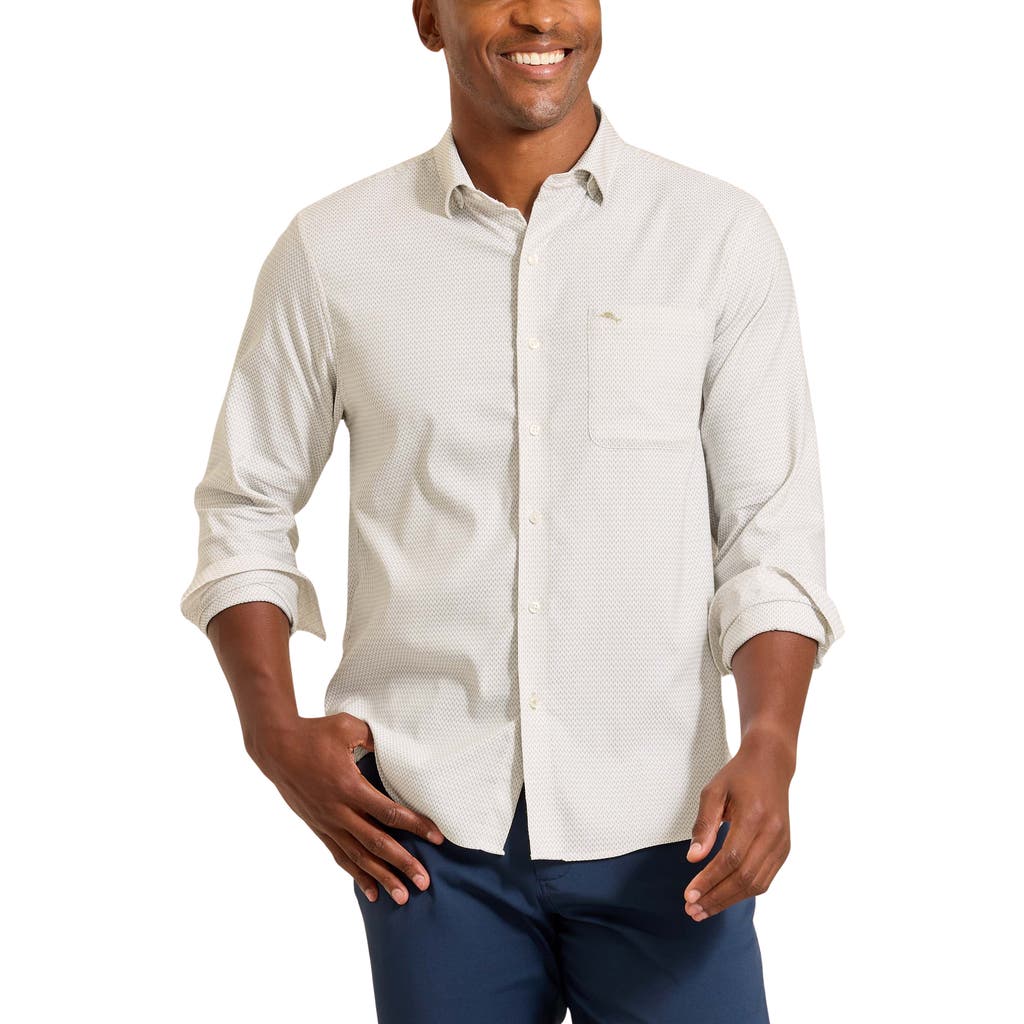 Tommy Bahama Sarasota Stretch Ventura Coast Solid White Islandzone® Button-up Shirt In White