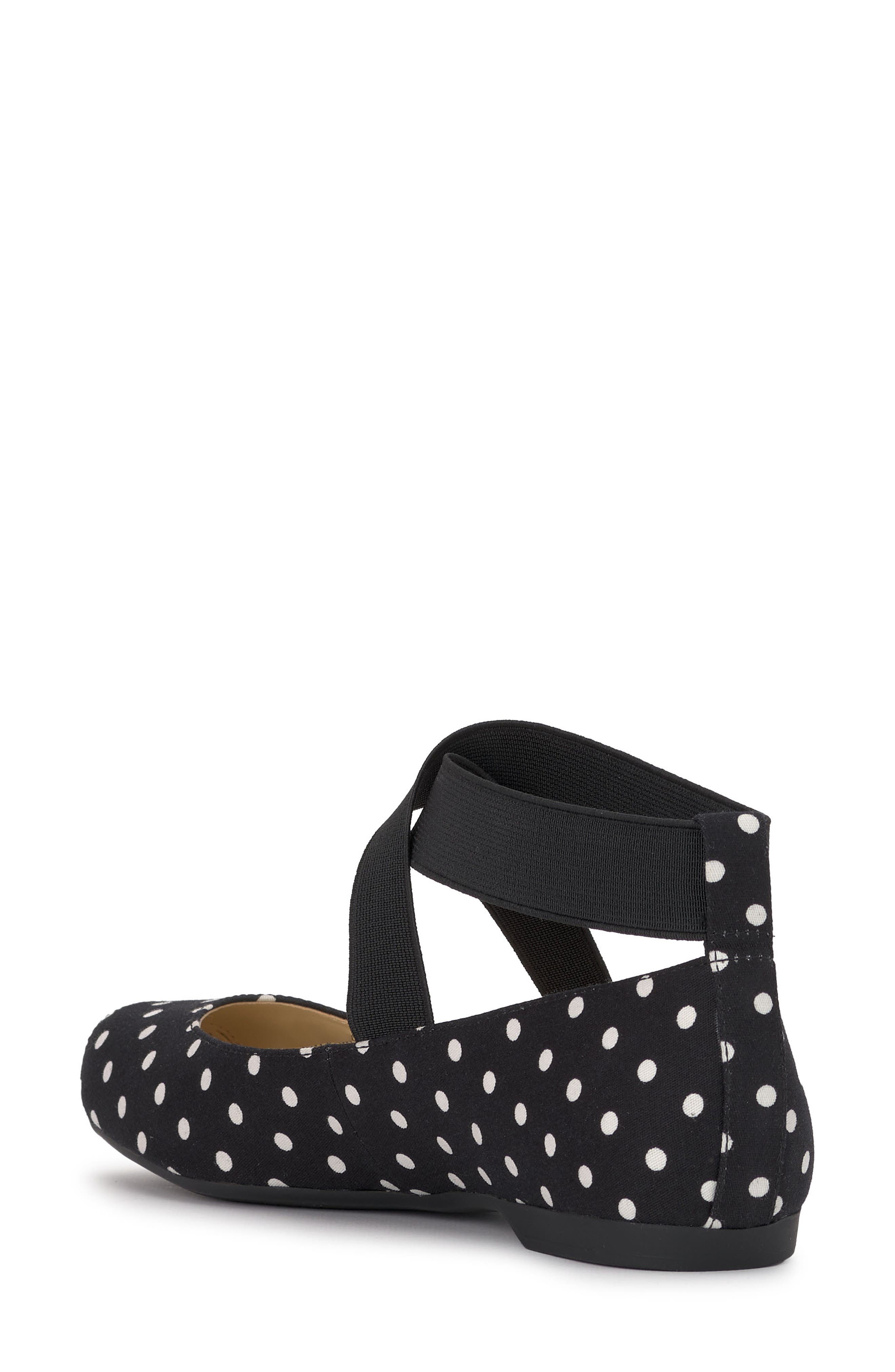 'Mandalaye' Leather Flat, Alternate, color, BLACK/ WHITE