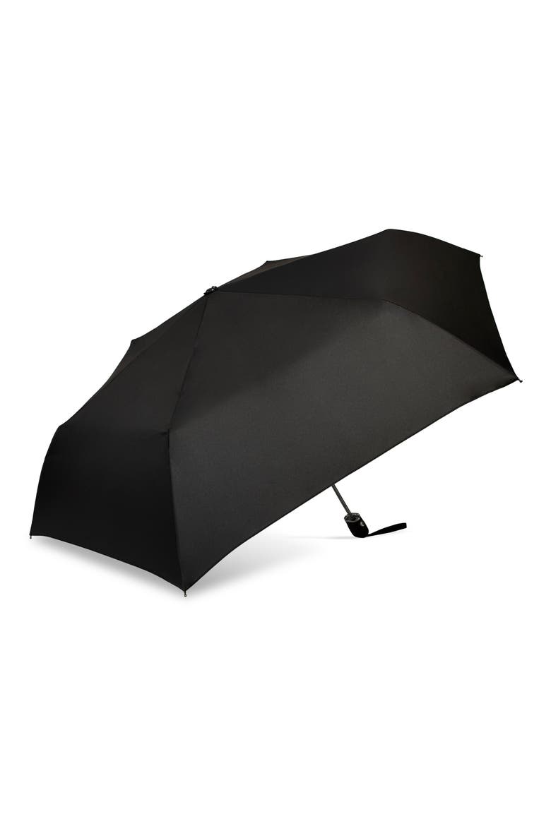 Super Slim Auto Open Compact Umbrella, Main, color, BLACK