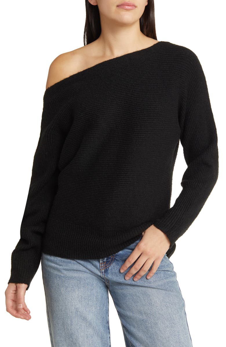 Treasure & Bond Rib Boat Neck Sweater, Main, color, 