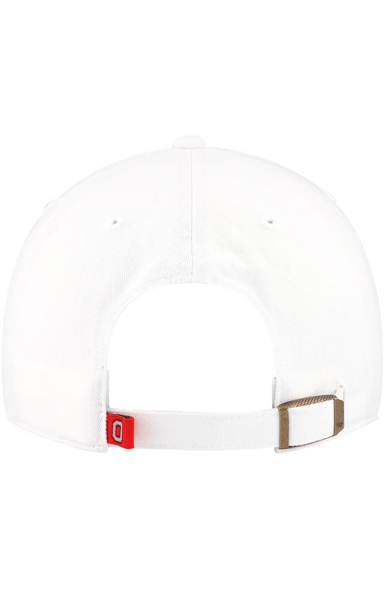 '47 Women's '47 White Ohio State Buckeyes Sidney Clean Up Adjustable Hat, Alternate, color, 