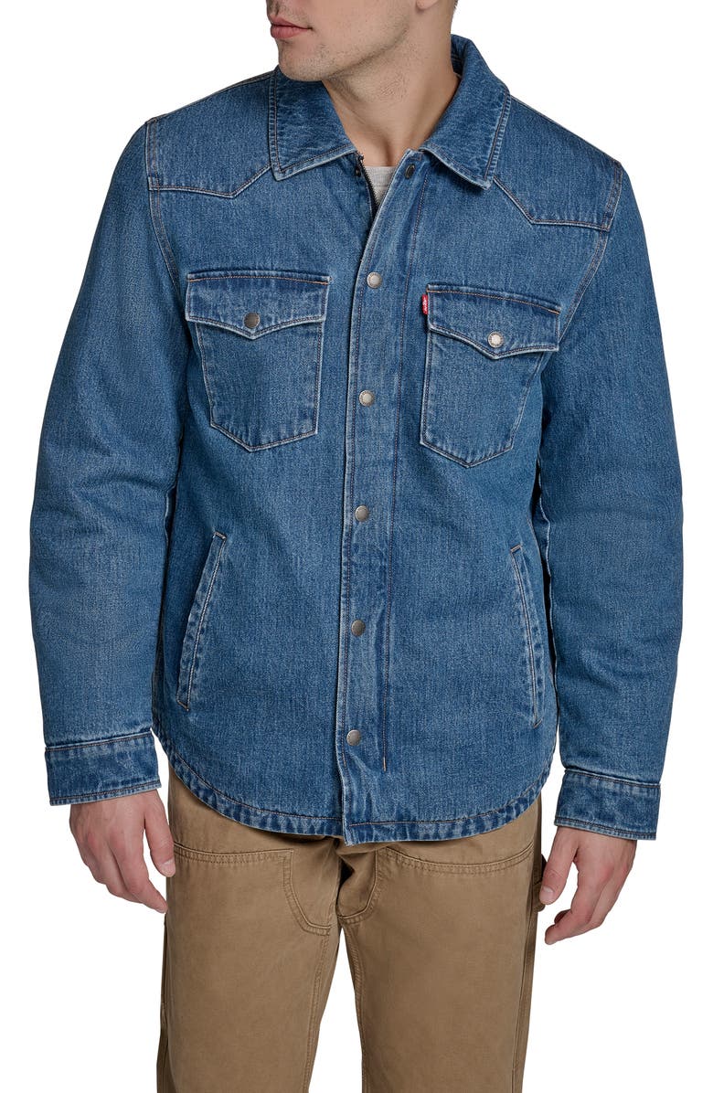 Levi's Western Shirt Jacket, Main, color, Medium Wash Denim