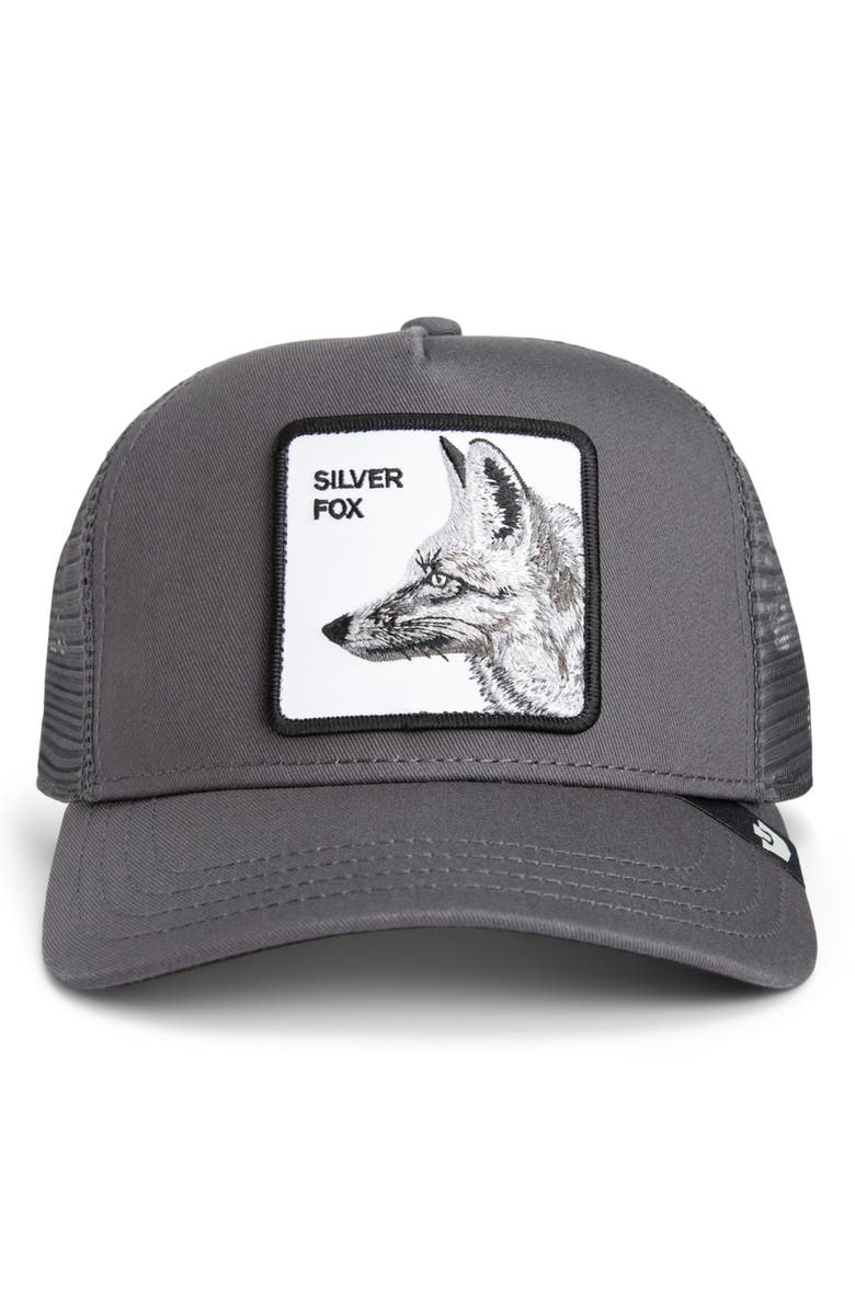 Goorin Bros. Silver Foxxx Patch Snapback Trucker Hat, Alternate, color, Oil