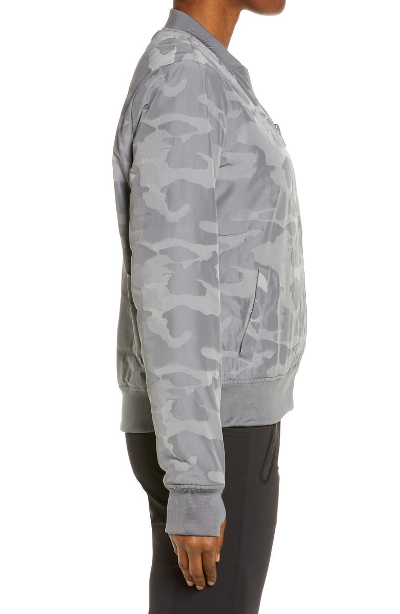 Blanc Noir Camo Reversible Bomber Jacket, Alternate, color,