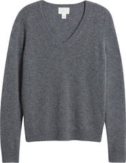 Caslon® Cashmere V-Neck Sweater