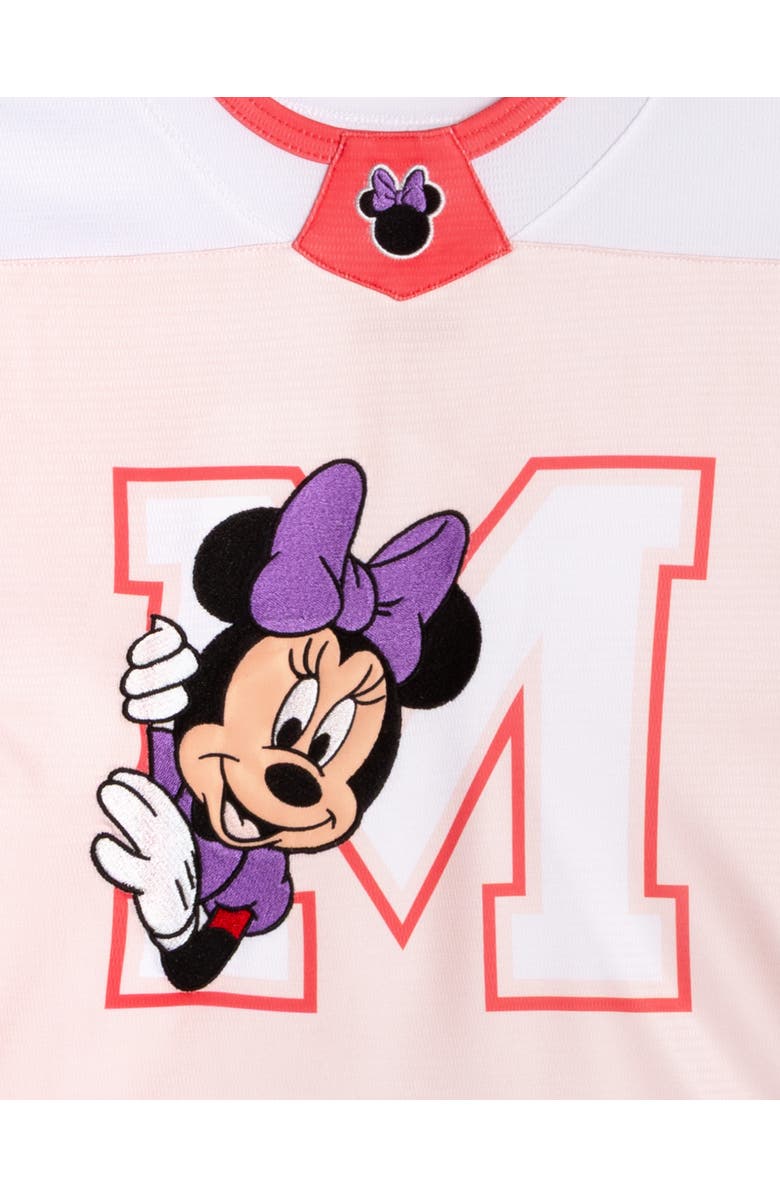 Disney Minnie Mouse Athletic Hockey Jersey, Alternate, color, Pink White Minnie