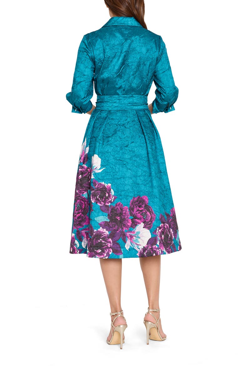 Metallic Embroidered Midi Dress, Alternate, color, JEWEL MULTI