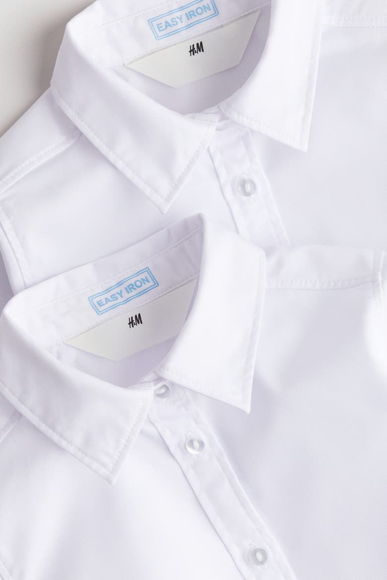 2-pack Easy-iron Shirts, Alternate, color, White