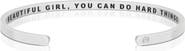 Mantra Beautiful Girl, You Can Do Hard Things bracelet