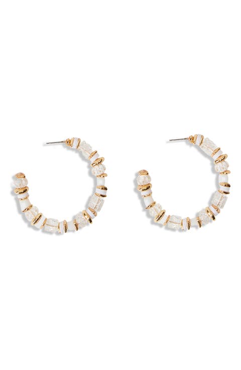 Beaded Hoop Earrings