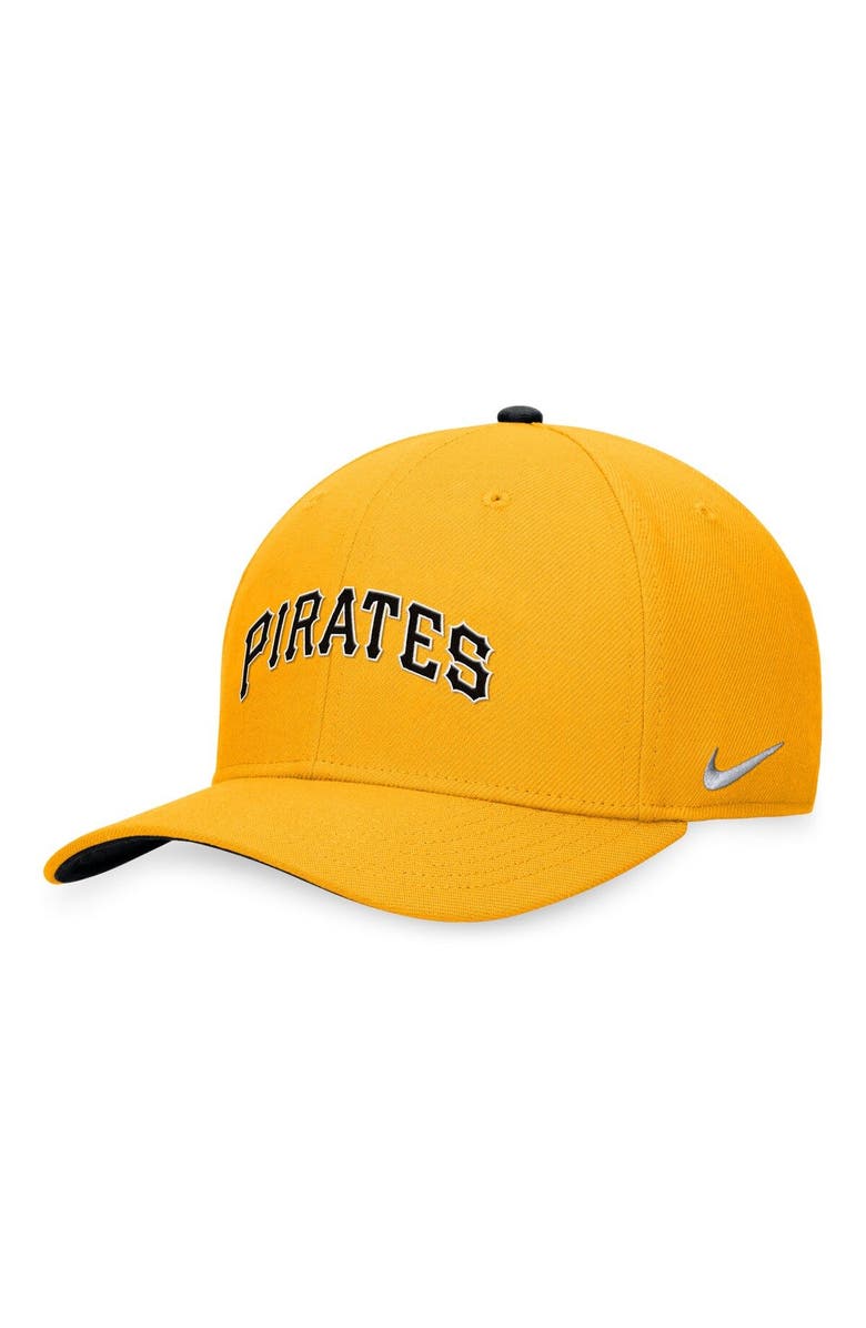 Nike Men's Nike Gold Pittsburgh Pirates Classic99 Swoosh Performance Flex Hat, Main, color, 