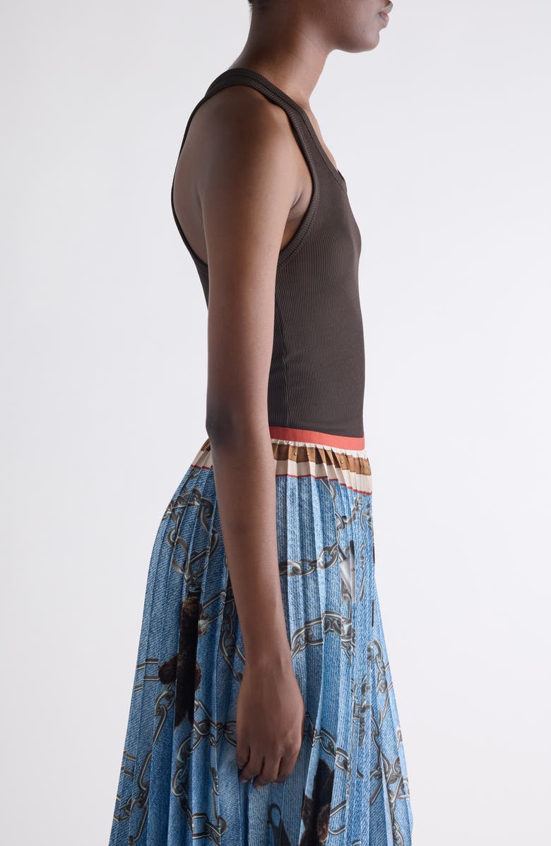 Acne Studios Fluid Rib Tank, Alternate, color, Dark Brown