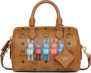 MCM Small Ella Boston Bag in Rabot Visetos