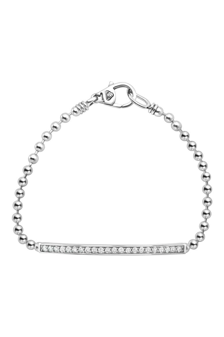 Caviar Spark Diamond Bracelet, Main, color, SILVER