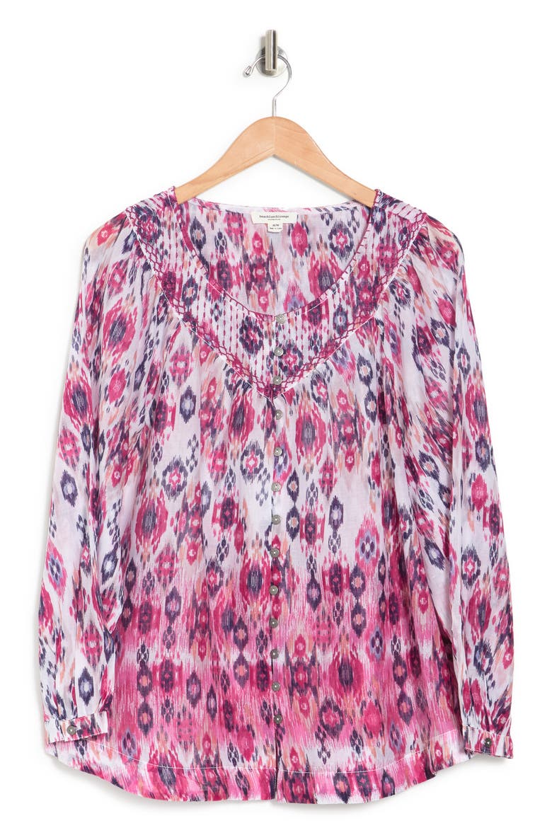 Penelope Voile Print Blouse, Alternate, color, IKAT DREAM