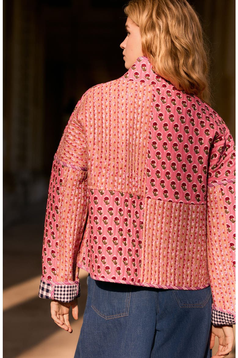 Reversible Quilted Jacket, Alternate, color, BLUE MULTI