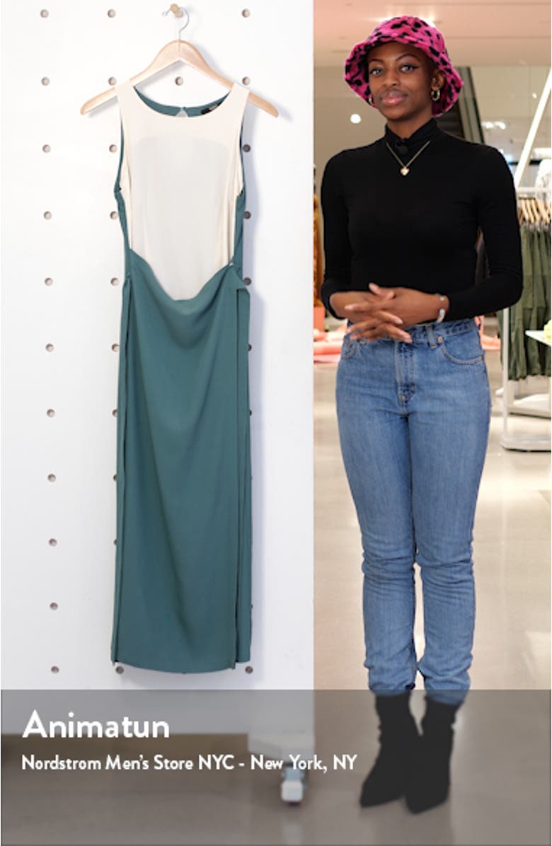 Cady Sleeveless Tie Waist Satin Dress, sales video thumbnail