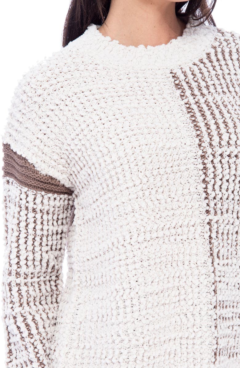 Bobeau Colorblock Boucle Knit Pullover Sweater, Alternate, color, 
