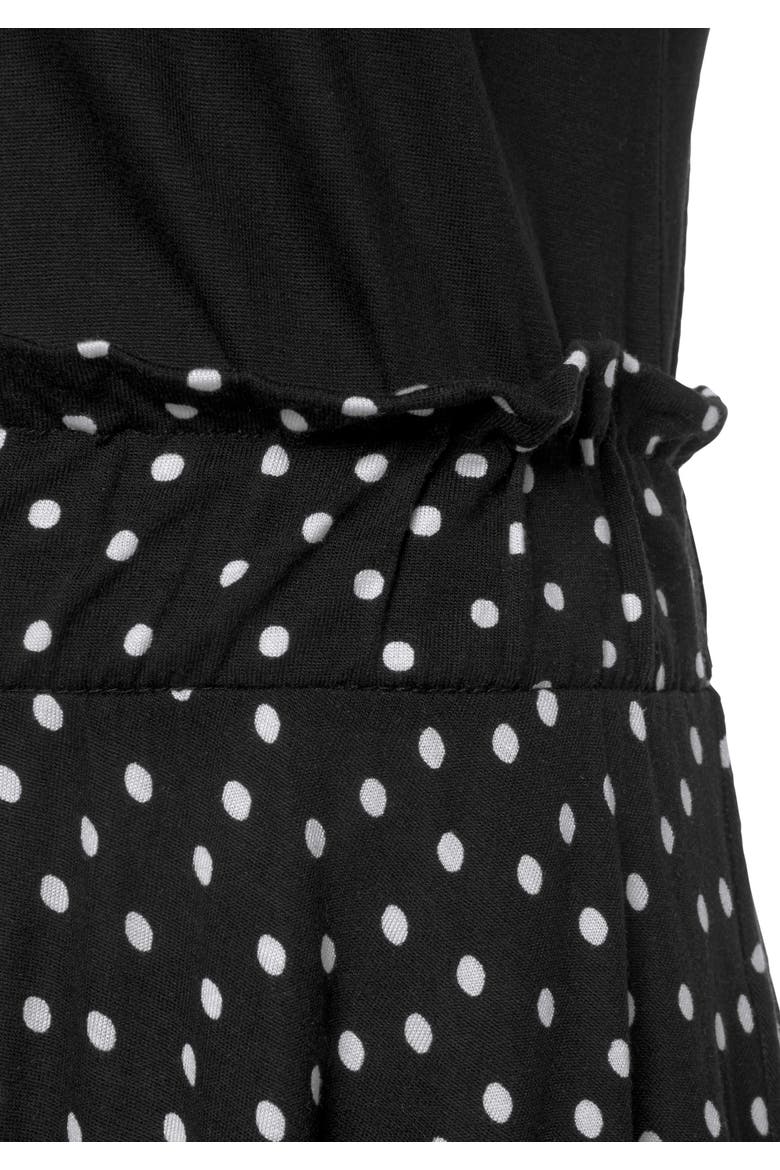 Polka Dot 2-In-1 Dress, Alternate, color, Black Dotted