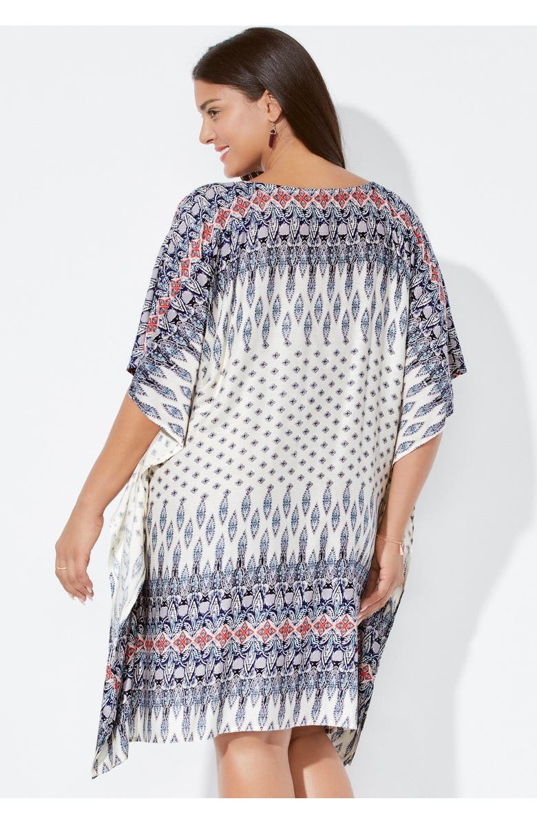 Swimsuits for All Kelsea Cover Up Tunic, Alternate, color, Blue Boho Coral