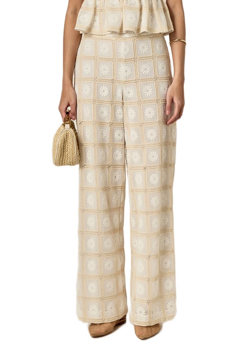 The Bria Crochet Pants, Main, color, NATURAL