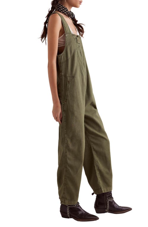 Free People Jude Denim Overalls In Green