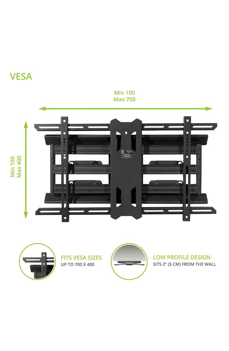 Kanto PDX680 Articulating Full Motion TV Mount for 39" - 80" TV, Alternate, color, 
